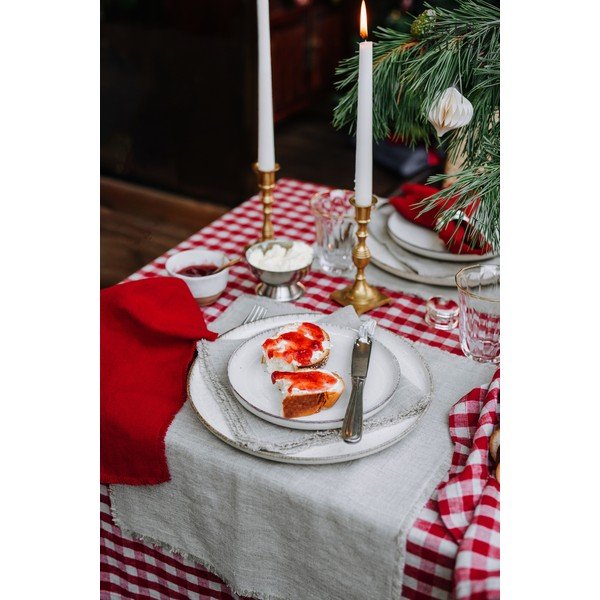 Ленена кърпа за съдове 45x65 cm Red Gingham – Linen Tales-image-3