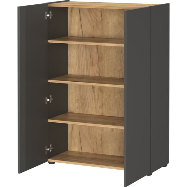 Антрацитен комплект за коридор от декор от дъб  104x200x33 cm Alviano – Germania-image-2