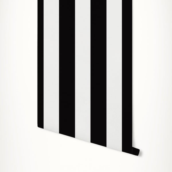 Черно-бял самозалепващ се тапет Daisy, 60 x 300 cm - LineArtistica