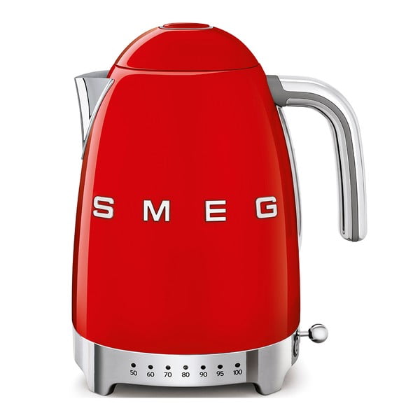Червена електрическа кана от неръждаема стомана 1,7 l Retro Style – SMEG