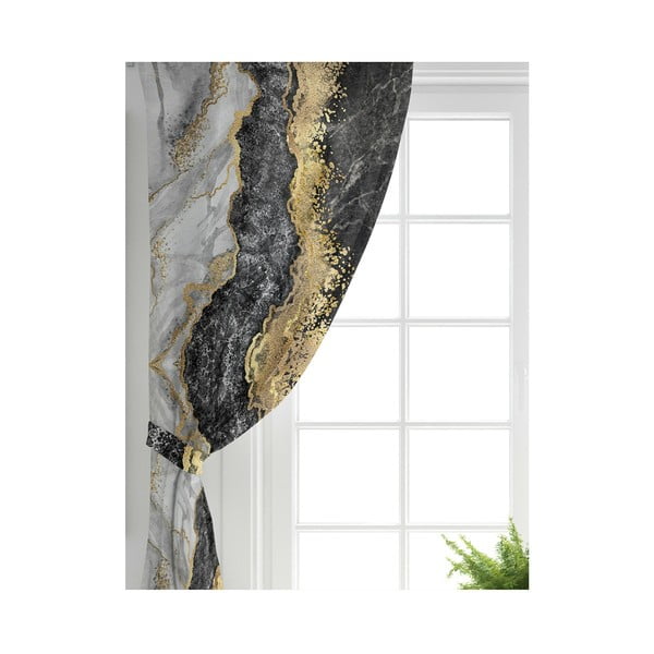 Завеси в черно и златно в комплект от 2 броя 140x260 cm - Mila Home-image-2