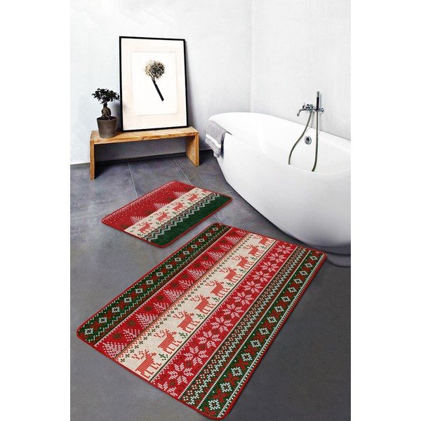 Кадифени килими за баня в комплект 2 бр. 60x100 cm Merry Christmas – Mila Home-image-2