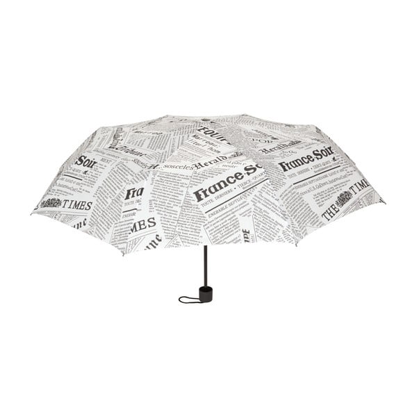 Бял сгъваем чадър с мотив на вестник - Le Studio