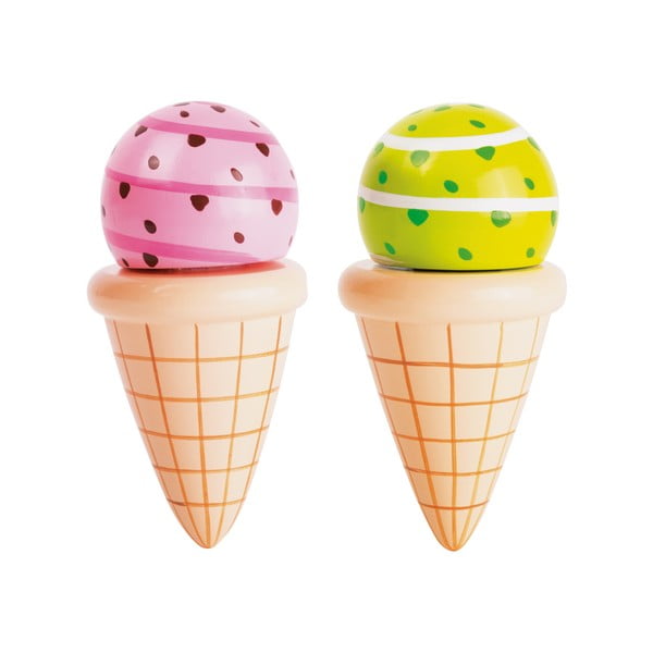 Комплект от 2 дървени конуса за сладолед за деца - Legler