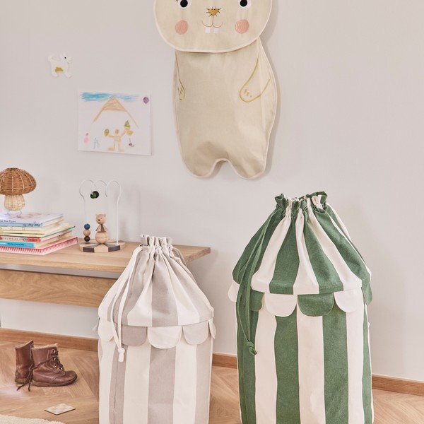 Кремав текстилен висящ органайзер 40x1x82 cm Darling Rabbit – OYOY Mini-image-2