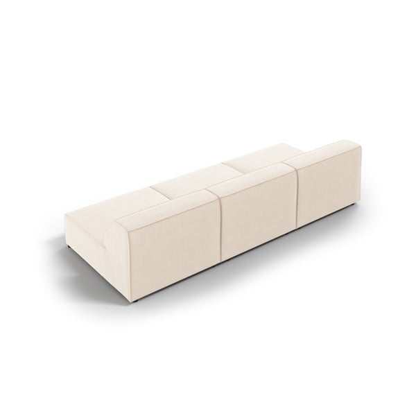 Кремав кадифен диван 240 cm Jodie – Micadoni Home-image-4