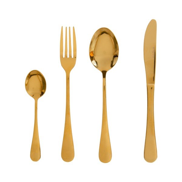 Прибори за хранене 24 бр. от неръждаема стомана златен – Ixia