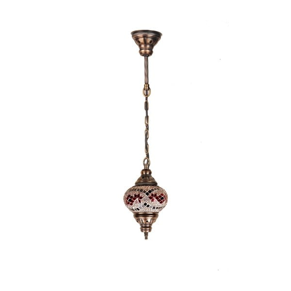 Skleněná ručně vyrobená závěsná lampa Syrakusy, ⌀ 17 cm