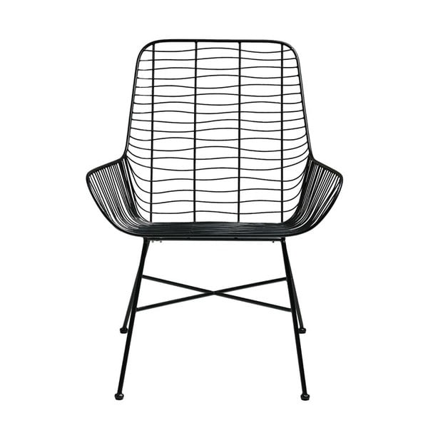 Черен метален стол за хранене Svale - Villa Collection