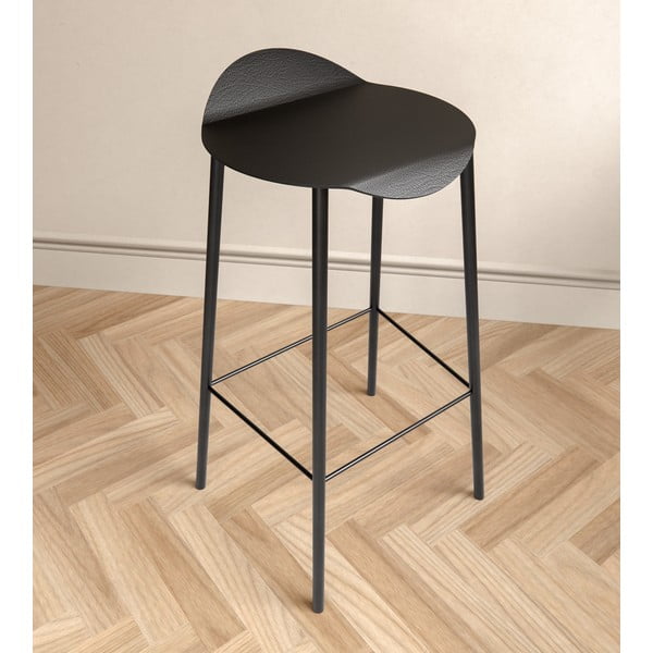 Черен кожен бар стол Flamingo Bull – LIND DNA-image-2