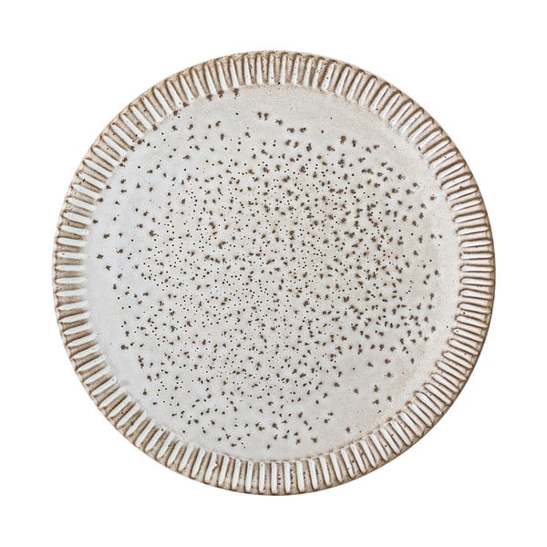 Сиво-бяла керамична чиния, ø 20 cm Thea - Bloomingville