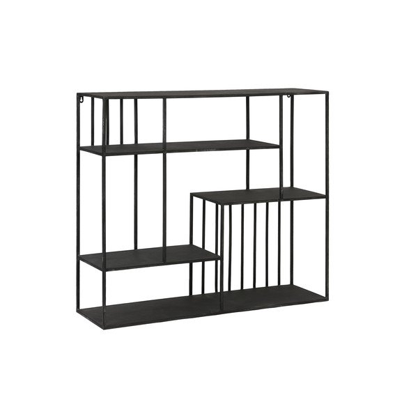 Черен двуетажен метален рафт Yvona - Light & Living-image-1