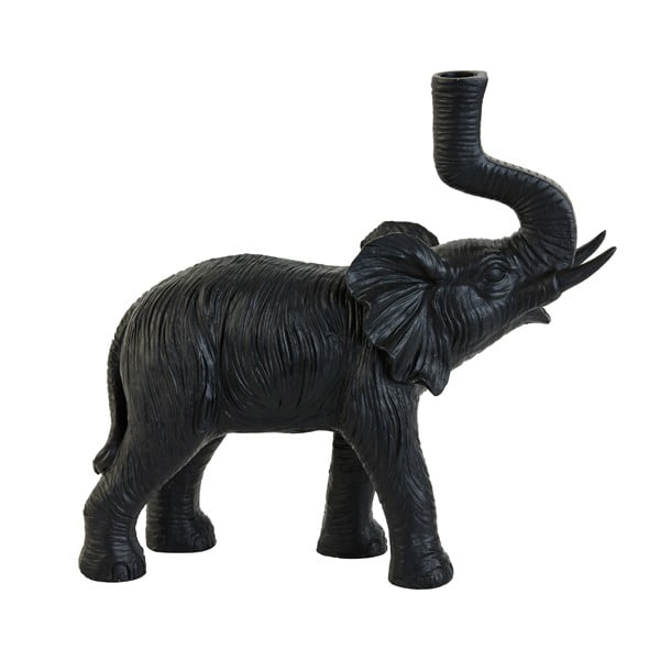 Матово черно настолна лампа (височина 36 cm) Elephant – Light & Living
