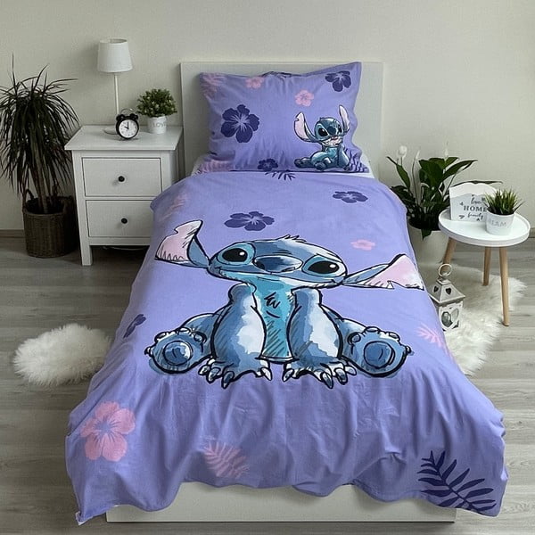Памучно детско спално бельо за единично легло 140x200 cm Lilo and Stitch - Jerry Fabrics-image-1