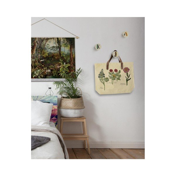 Платнена чанта с дръжка от изкуствена кожа Цветя Botanical Flowers - Surdic-image-2