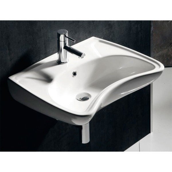 Бяла керамична мивка 59x45,5 cm Handicap – Sapho-image-2