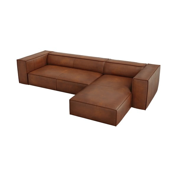 Ъглов диван от кафява кожа (десен ъгъл) Madame - Windsor & Co Sofas-image-3