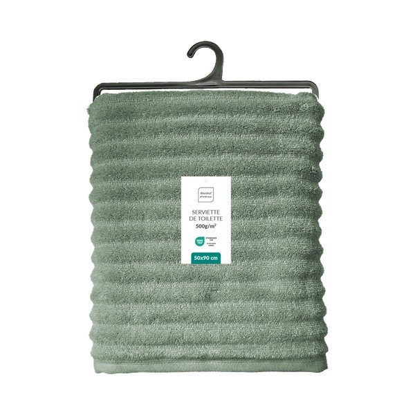 Зелена памучна кърпа от тери 50x90 cm Maya – douceur d'intérieur-image-4