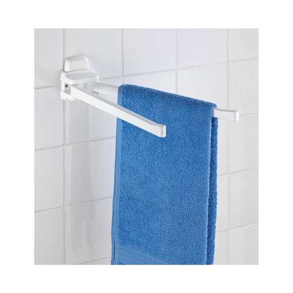 Бяла стойка за стена с 2 рамена за кърпи Pure - Wenko-image-1