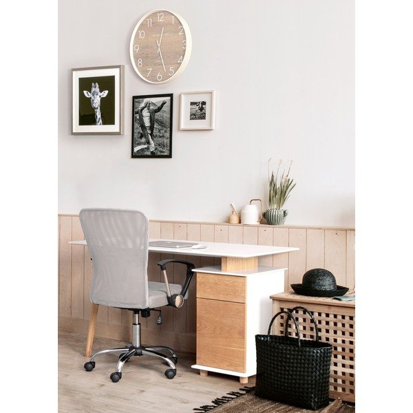 Светлосив тапициран офис стол Brisbane – Yes Everyday-image-1