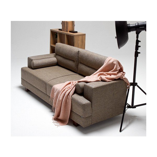 Кафяв диван с отоманка Ivett - Balcab Home-image-2