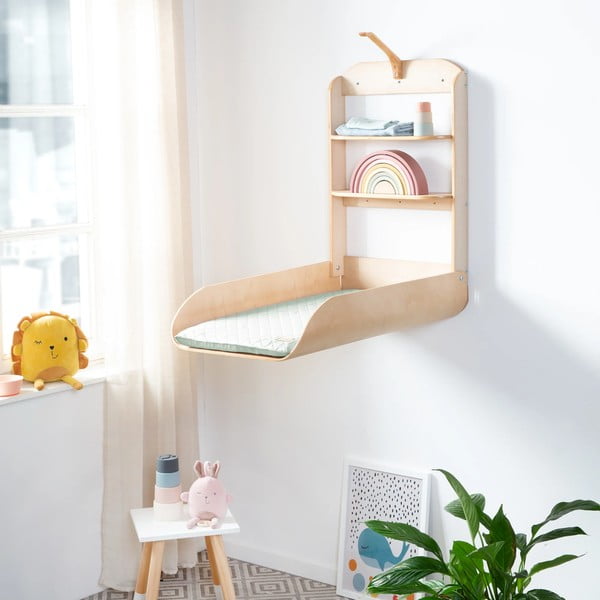 Висяща маса за преповиване в естествен цвят Roba style - Roba-image-4