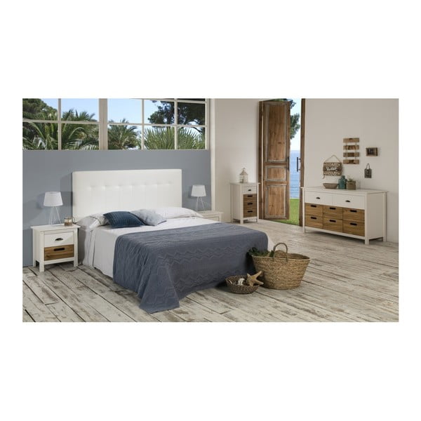 Бял скрин от масивен бор с 8 чекмеджета Ibiza - Marckeric-image-4