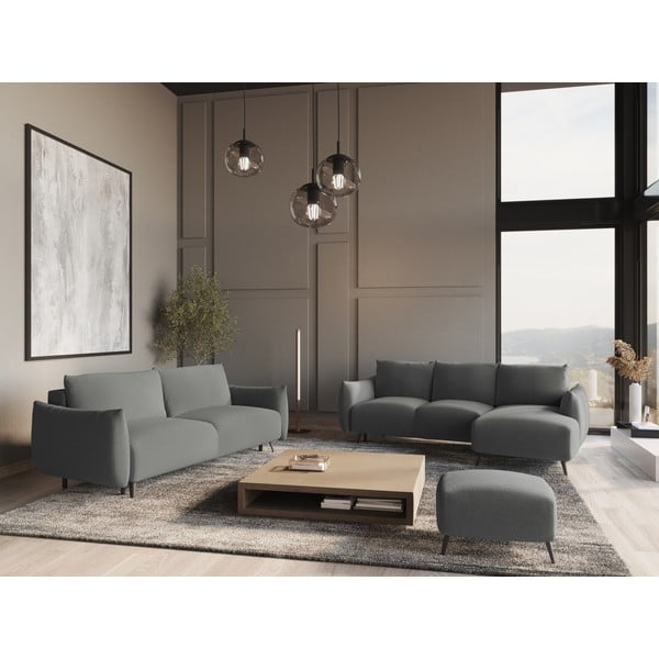 Светлосив ъглов диван (десен ъгъл) Malie – Makamii-image-1