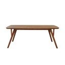 Кафява трапезна маса с акациев плот 100x200 cm Quenza – Light & Living