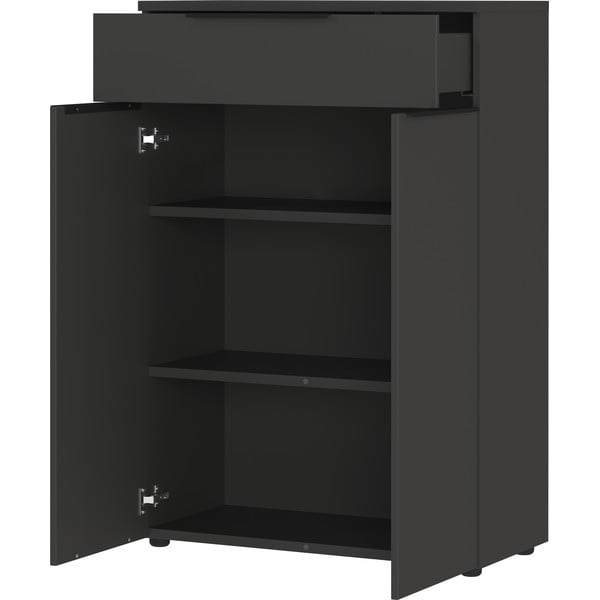 Антрацитен висок скрин 81x120 cm Mailand - Germania-image-3