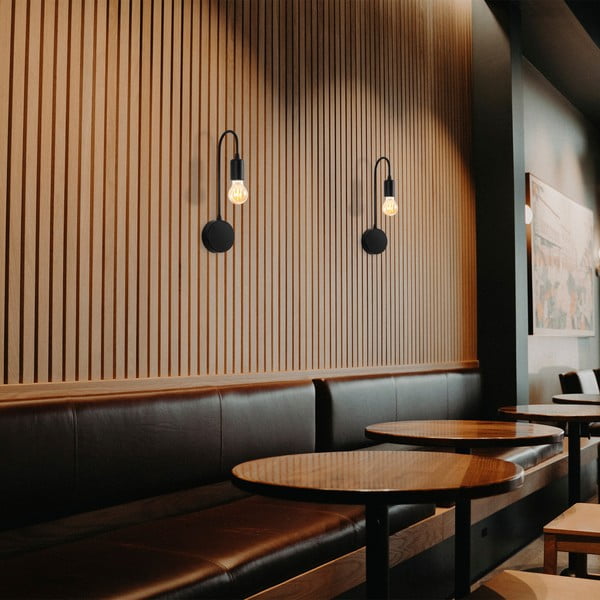 Черна стенна лампа Baston – Opviq lights-image-1