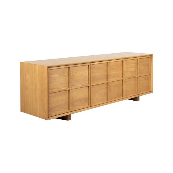 Маса за телевизор от масивен ясен в естествен цвят 160x54x42 cm Raster – Zuiver-image-1