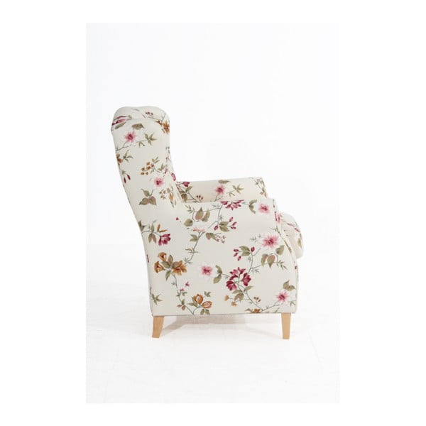 Кремаво и бяло кресло с цветя Lorris - Max Winzer-image-4