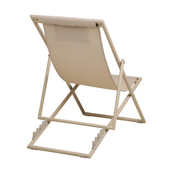 Бежов градински шезлонг метален Curtis – House Nordic-image-4