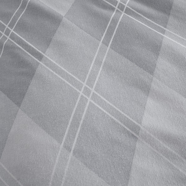 Сиво единично спално бельо 135x200 cm Argyle - Catherine Lansfield-image-4