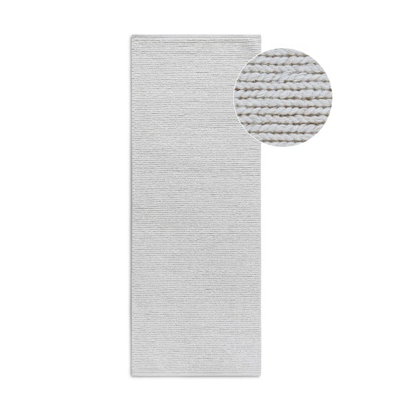 Бяла ръчно изработена вълнена пътека 80x200 cm Francois – Villeroy&Boch