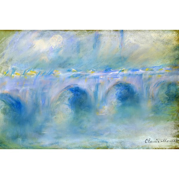 Репродукция на картина на Клод Моне - , 90 x 60 cm Le Pont de Waterloo - Fedkolor