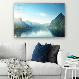 Картина върху стъкло 100x70 cm Fjord - Wallity