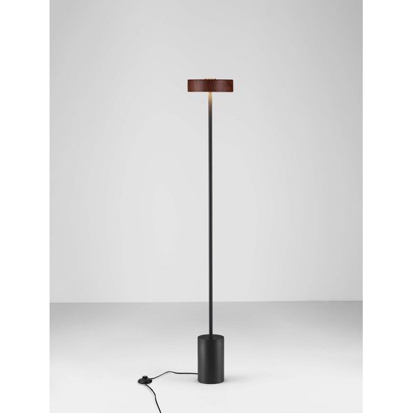 Черна/в тъмно естествен цвят метална LED подова лампа (височина 135 cm) Thea – Nova Luce-image-4