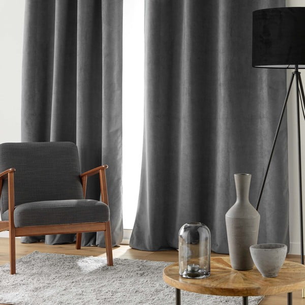 Антрацитно перде 140x260 cm Olympe – douceur d'intérieur-image-2