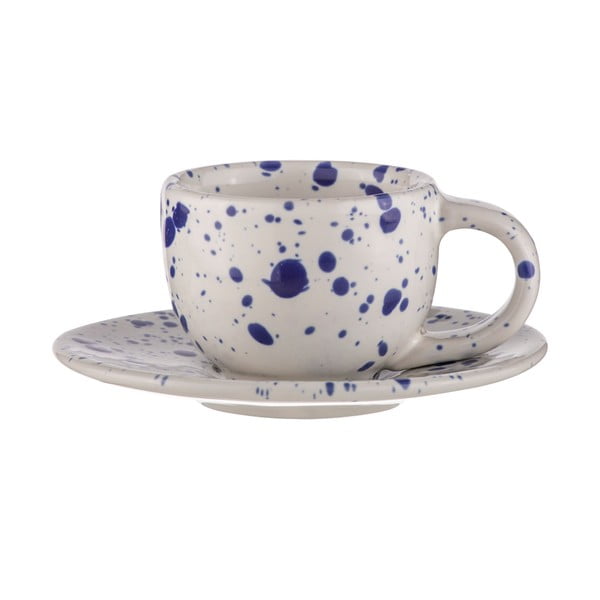 Керамични чаши за еспресо от бяло и синьо 100 ml в комплект от 2 Carnival - Ladelle-image-1