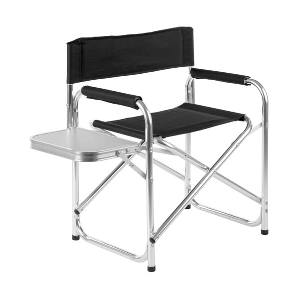 Черен сгъваем градински стол с рафт Hanna - Premier Housewares