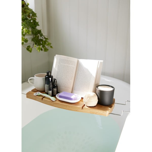 Бамбуков рафт за вана с поставка за книги и чаши Aquala - Umbra-image-1