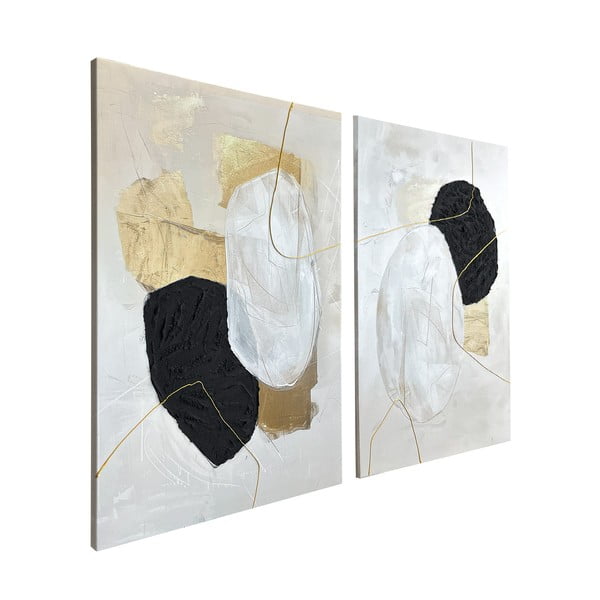 Картини с ръчно рисувани елементи в комплект от 2 бр. 50x70 cm Crystal – Styler-image-4