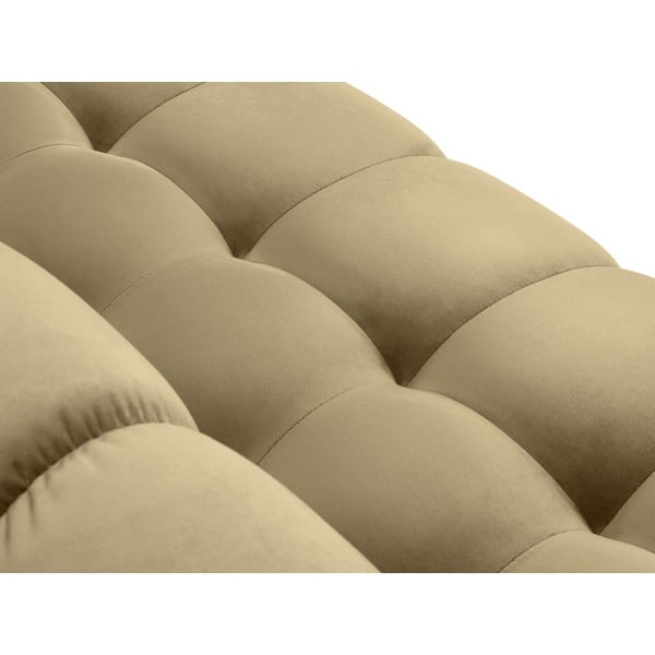 Бежов ъглов диван от кадифе , ляв ъгъл Bali - Cosmopolitan Design-image-1