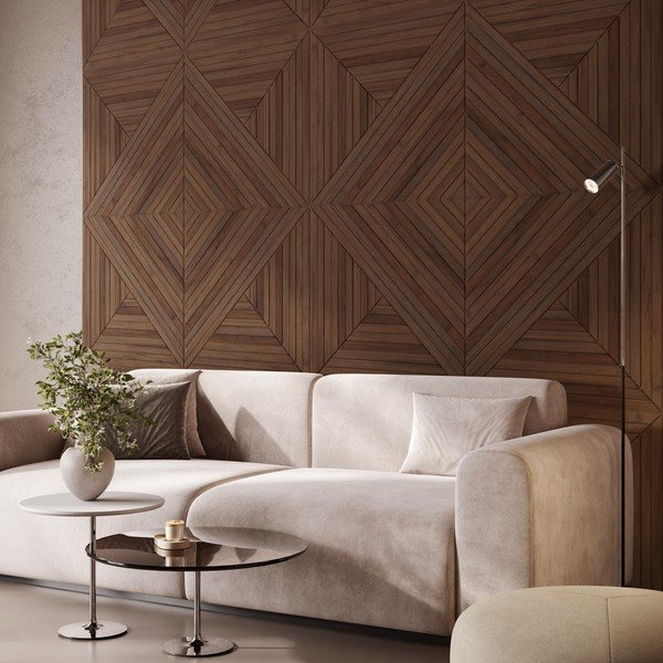 Текстилни акустични панели в комплект 2 бр. 60x60 cm Medium Timber II – Styler-image-1