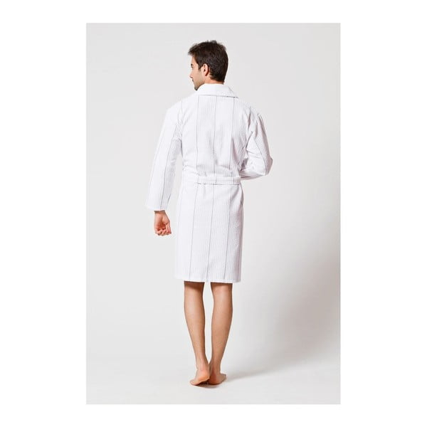 Bílý pánský župan s šedivým detailem  U.S. Polo Assn. Casper, vel. L/XL-image-2