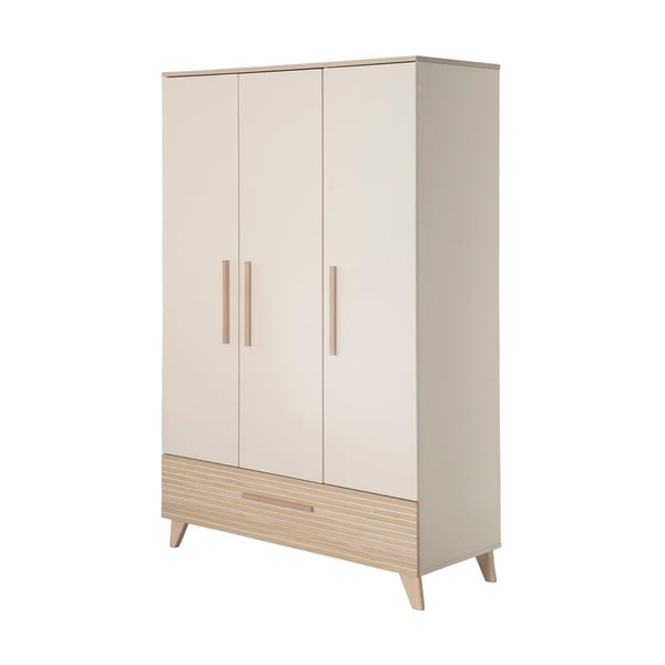 Кремав/в естествен цвят детски гардероб от декор от дъб  118x190x52 cm Sidney – Roba-image-2