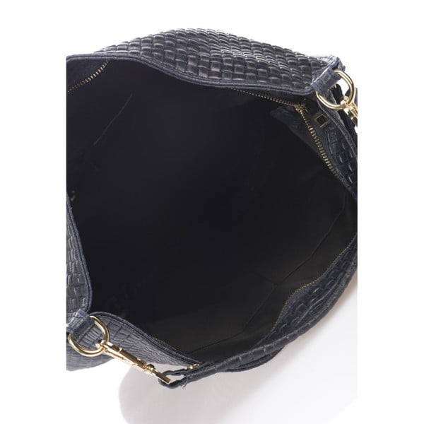 Tmavě modrá kožená kabelka Giorgio Costa Violina-image-3