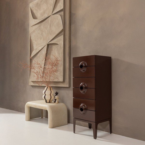 Кремави масички за кафе в комплект от 2 бр. от декор от камък 42x92 cm Stani – WOOOD-image-1